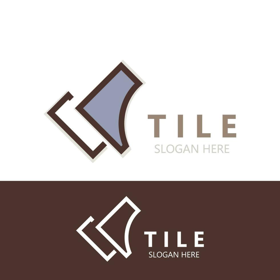 Elegant Tile Flooring Logo Design business store building Template vector