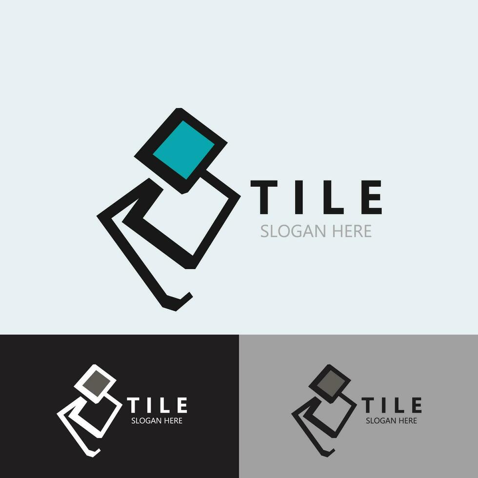 Elegant Tile Flooring Logo Design business store building Template ...