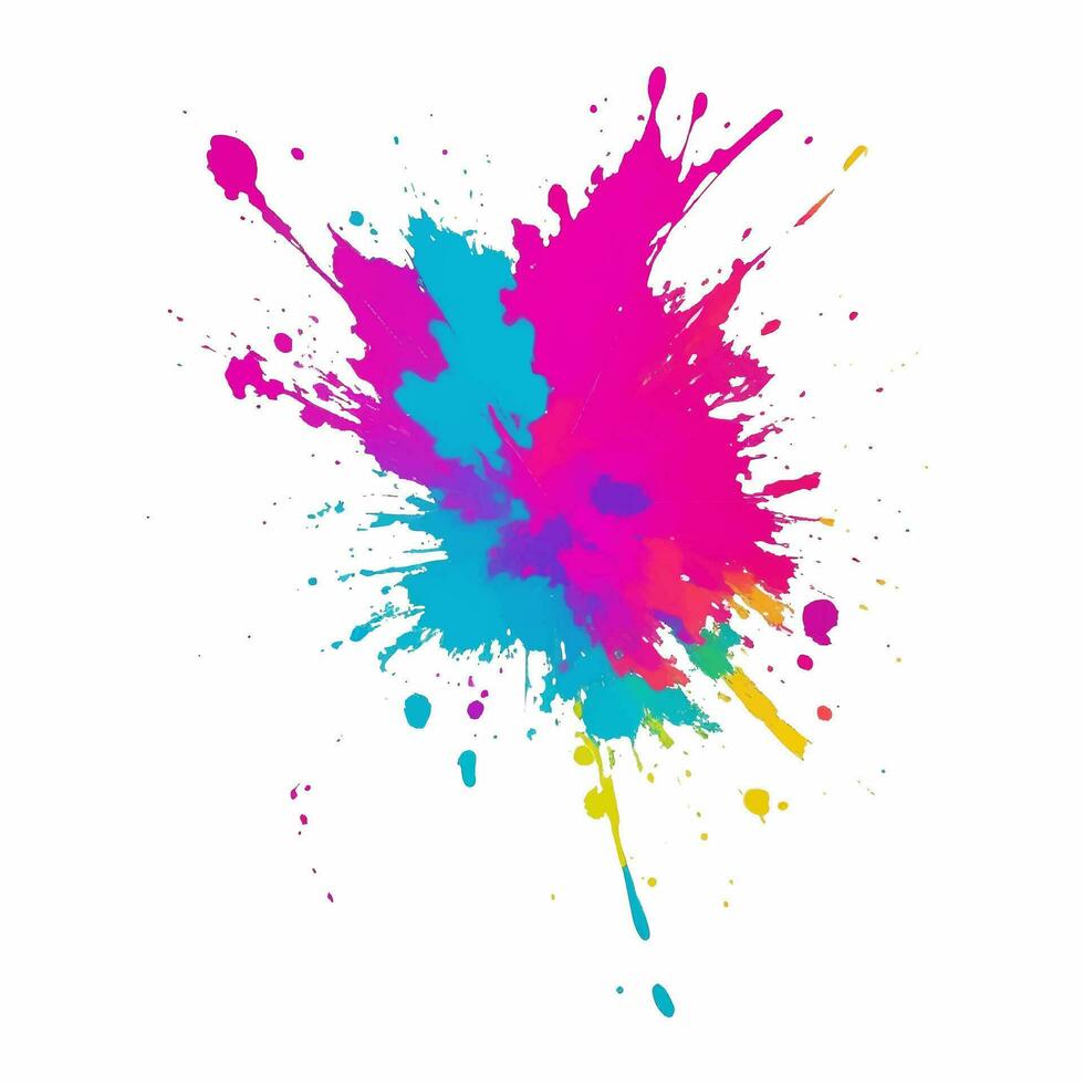 colorful ink splashes, vector illustration