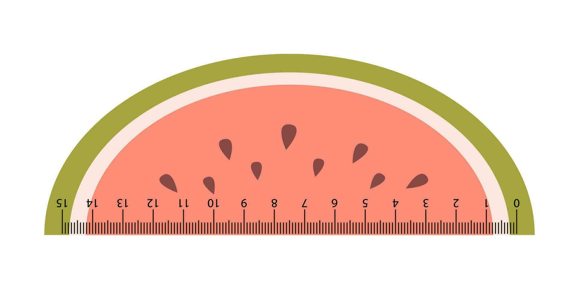 Vector set with cute measuring rulers. Kawaii collection in flat