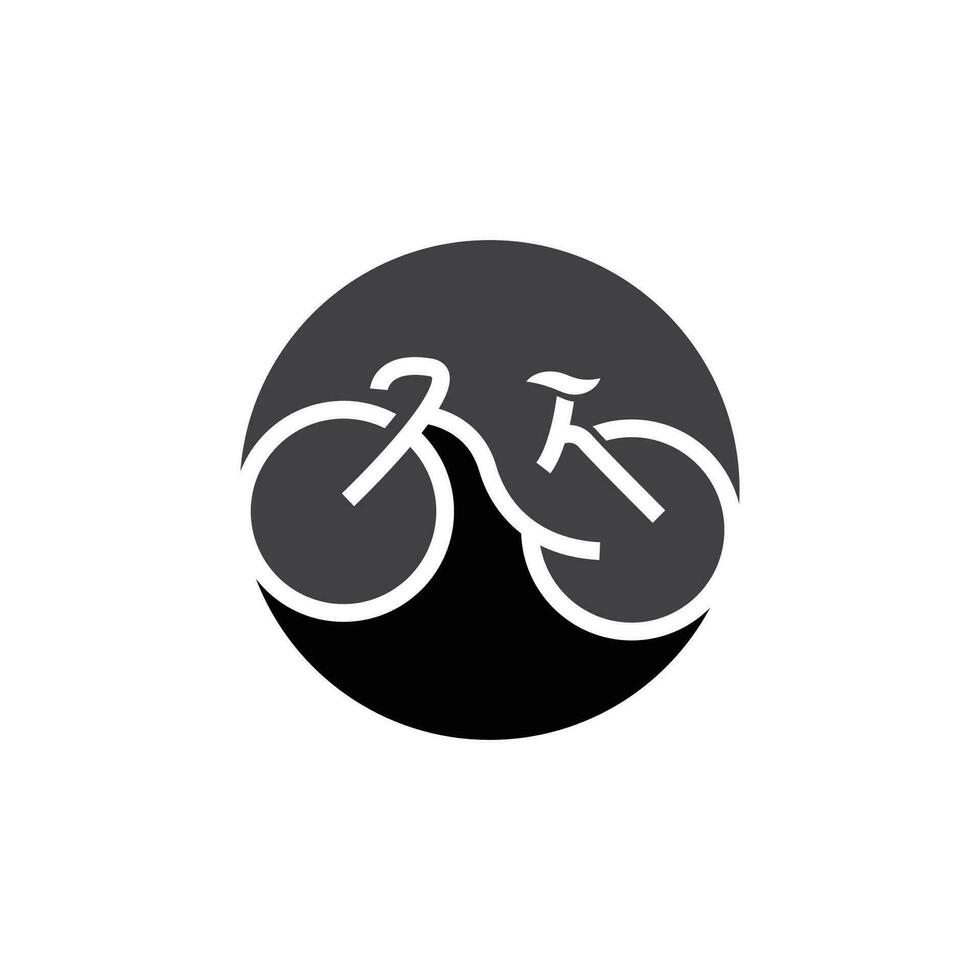 Bicycle Logo, Simple Minimalist Design, Sport Transport Vector, Illustration silhouette template vector