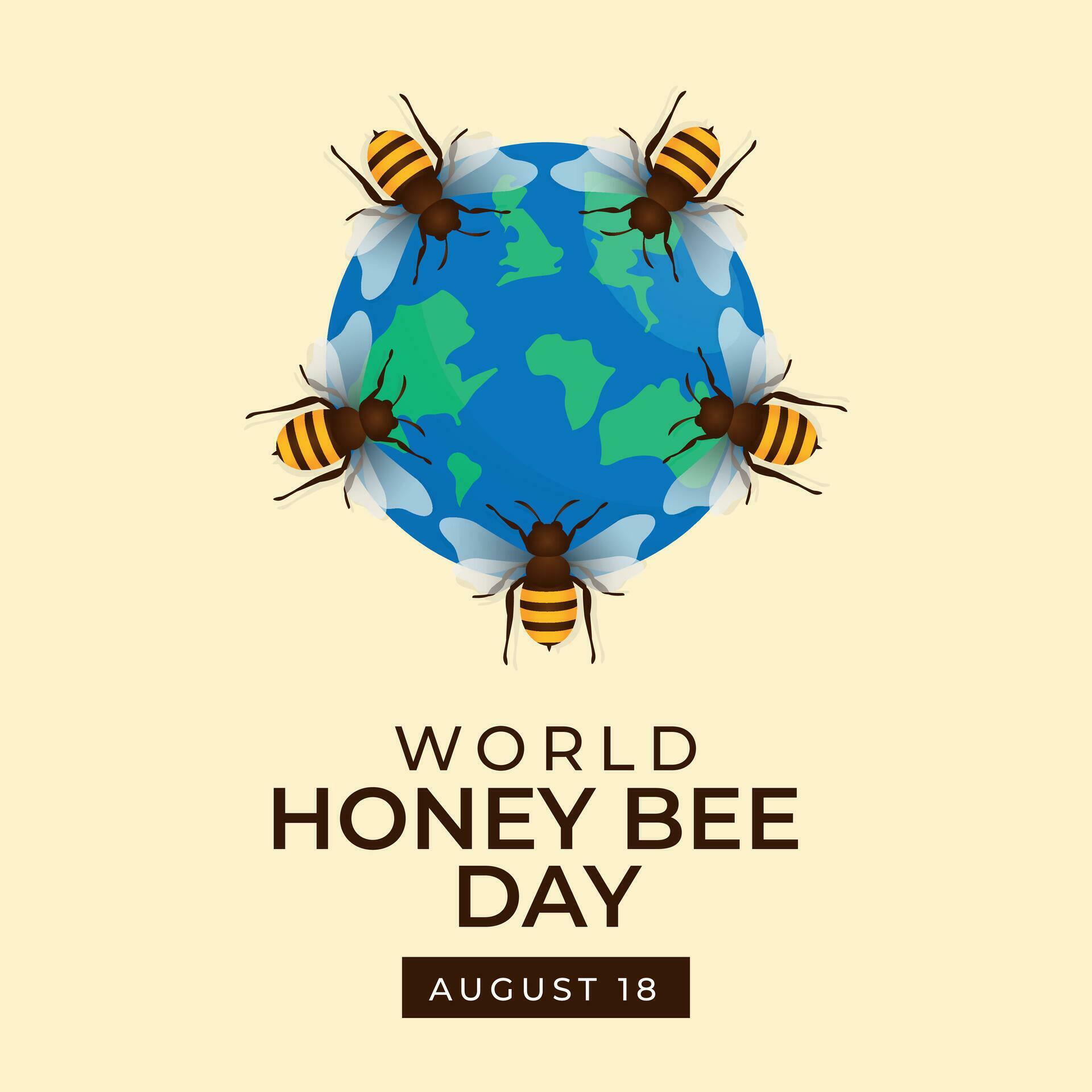 vector graphic of World Honey Bee Day good for World Honey Bee Day