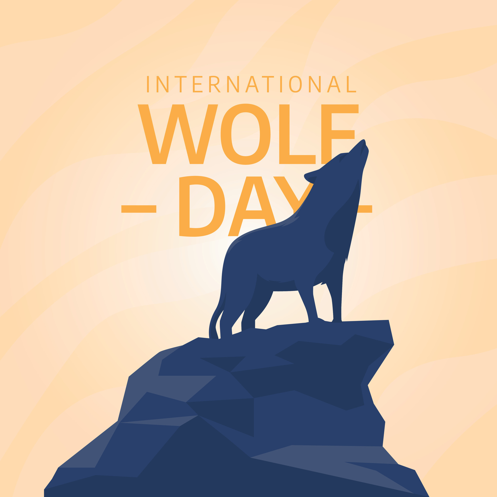 vector graphic of International Wolf Day good for International Wolf