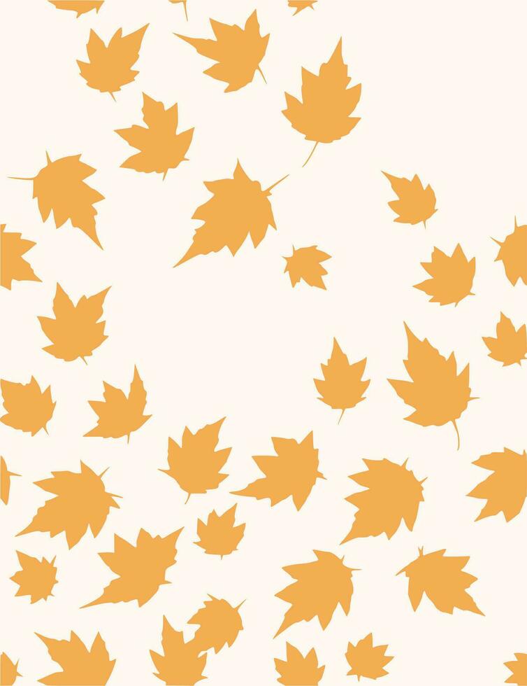 vector sin costura con otoño arce hojas