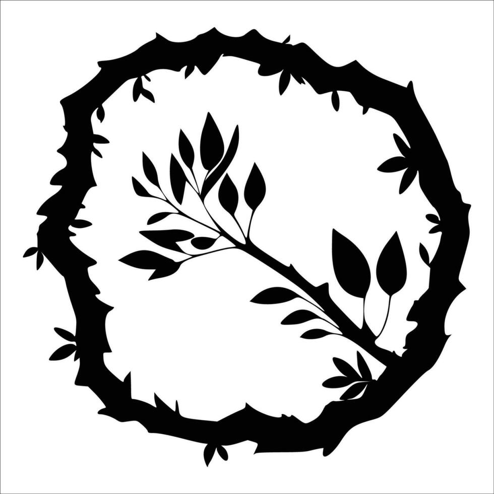 tree branches with leaves isolated vector