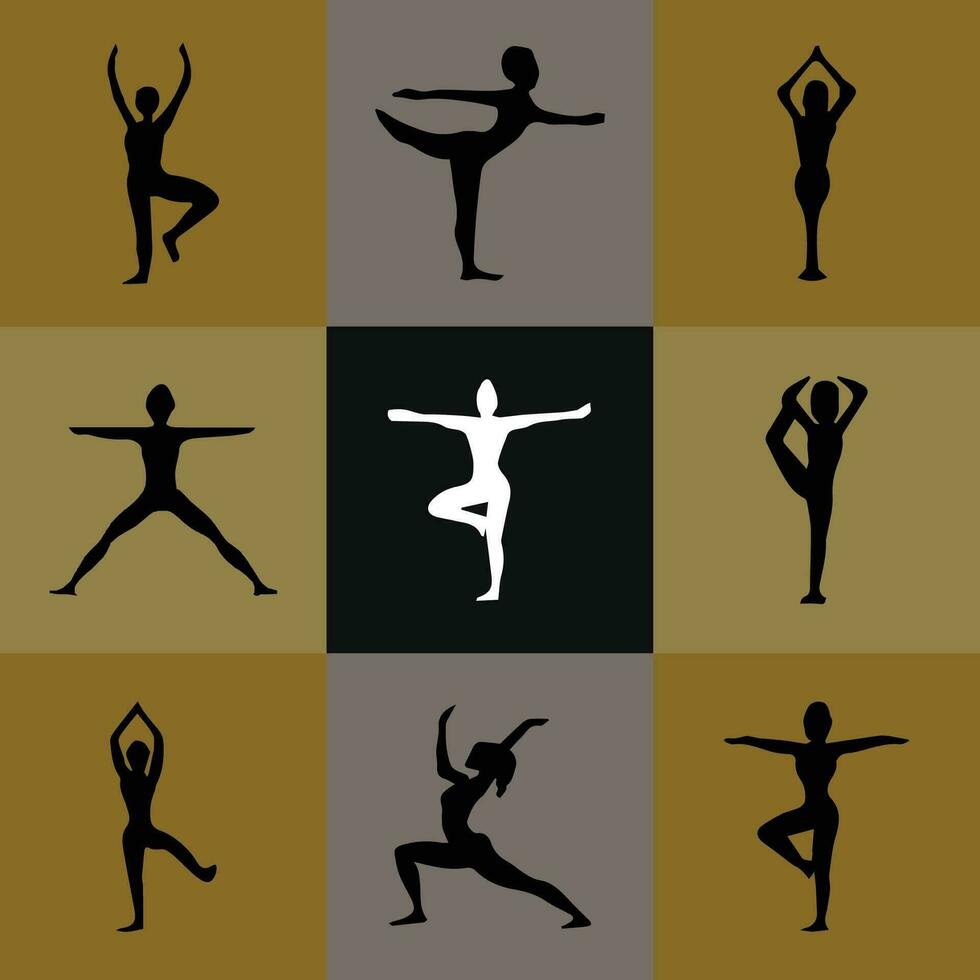 gratis vector yoga posturas colección