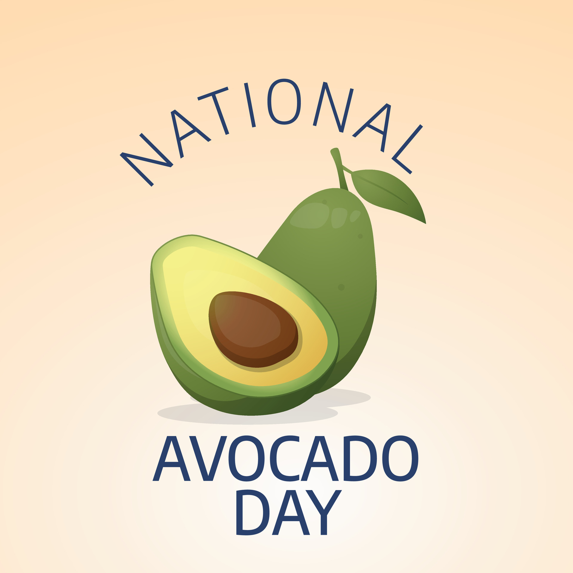 vector graphic of National Avocado Day good for National Avocado Day