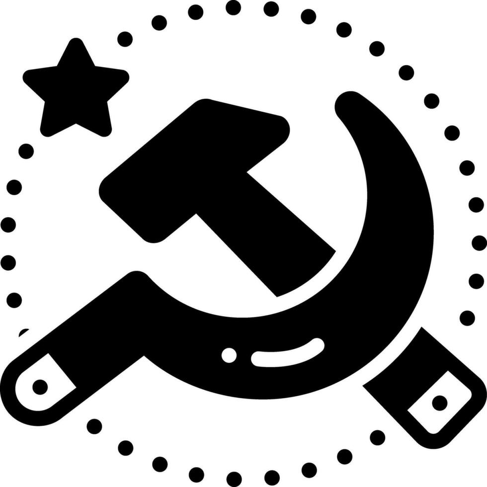 solid icon for soviet vector