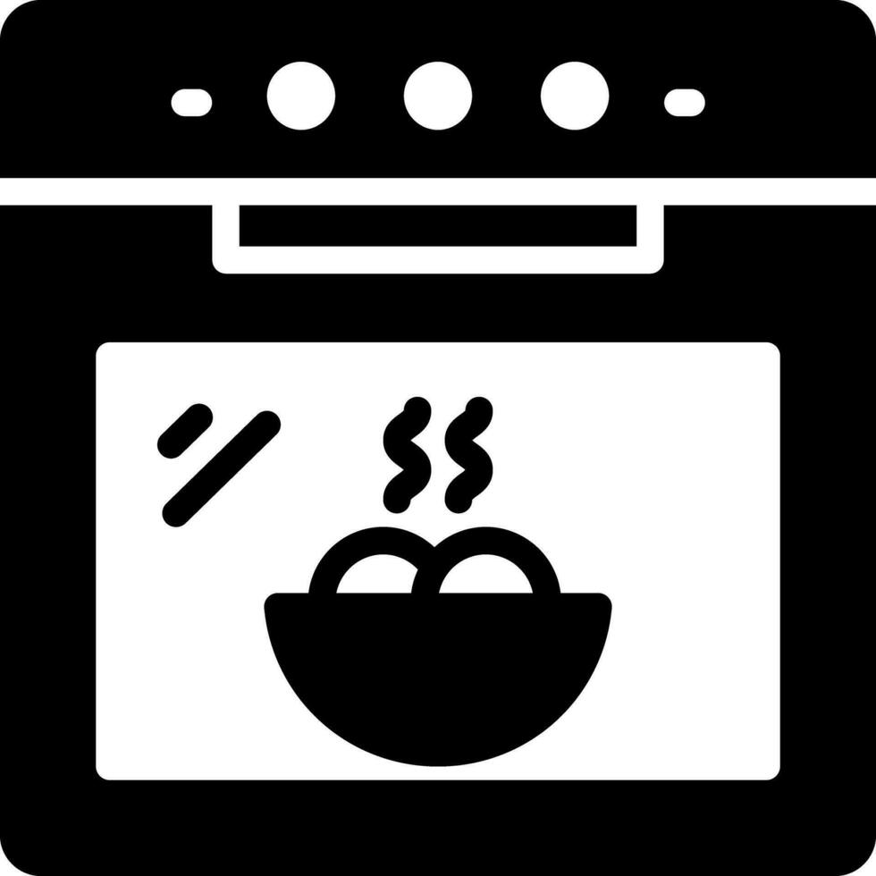 sólido icono para horno vector