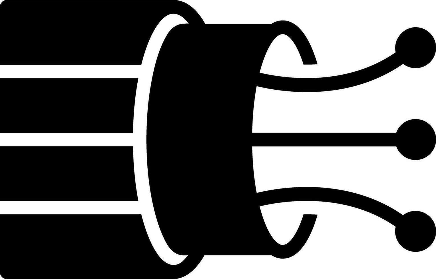 solid icon for wire vector
