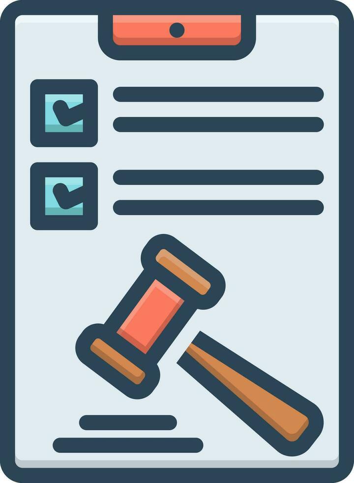 color icon for enforcement vector