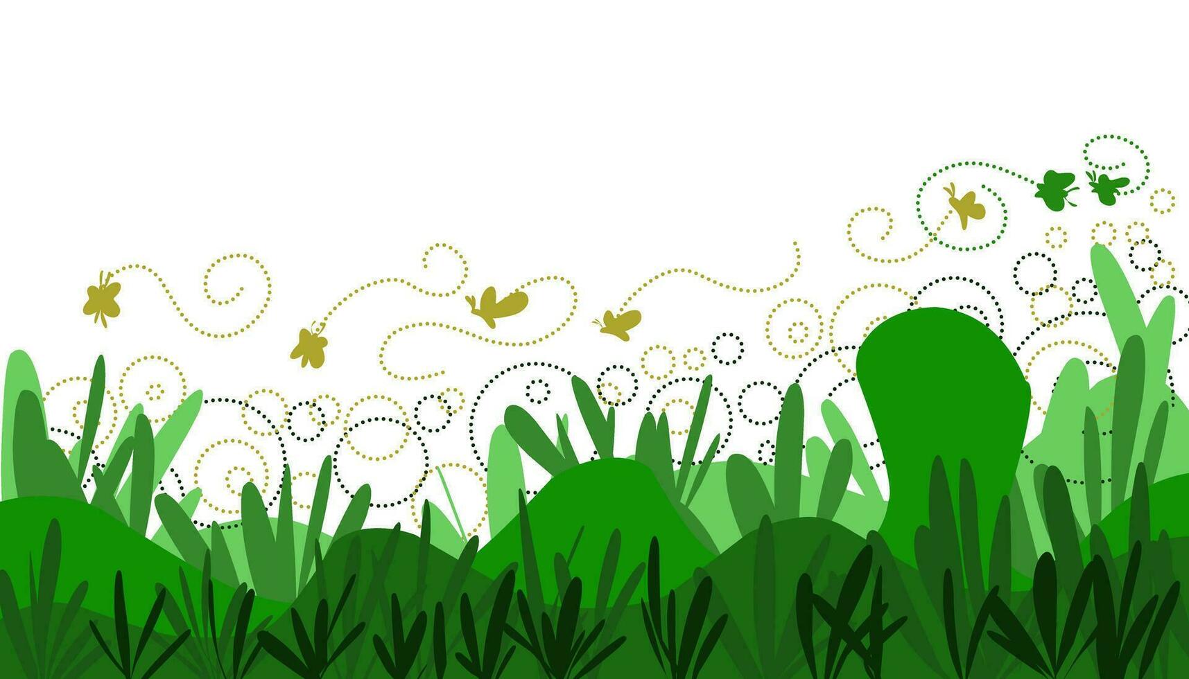 Background illustration of a natural theme that contains green elements. Perfect for wallpapers, backgrounds, banners, magazine covers and others with nature and natural themes. vector