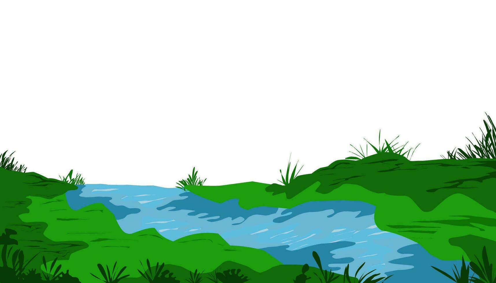 Background illustration of a natural theme that contains green elements. Perfect for wallpapers, backgrounds, banners, magazine covers and others with nature and natural themes. vector