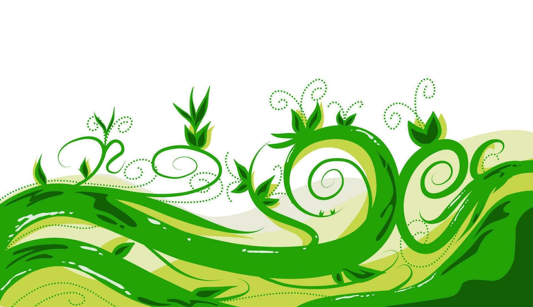 Background illustration of a natural theme that contains green elements. Perfect for wallpapers, backgrounds, banners, magazine covers and others with nature and natural themes. vector