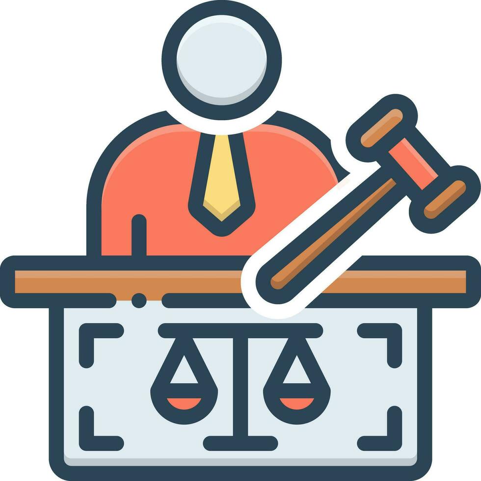 color icon for prosecutor vector