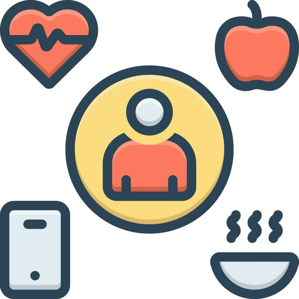 color icon for lifestyle vector