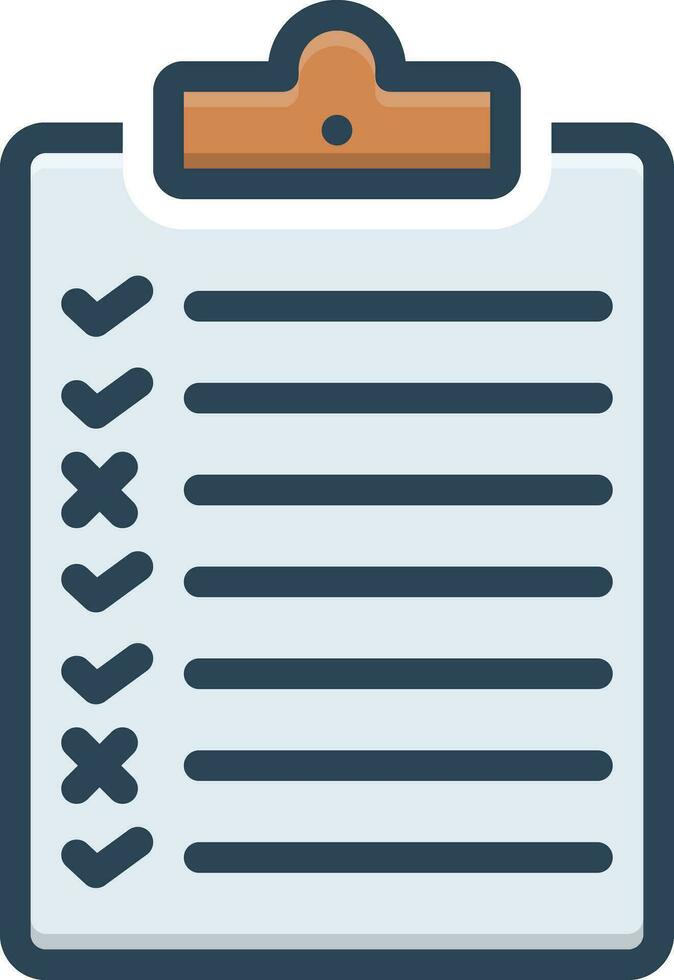 color icon for list vector