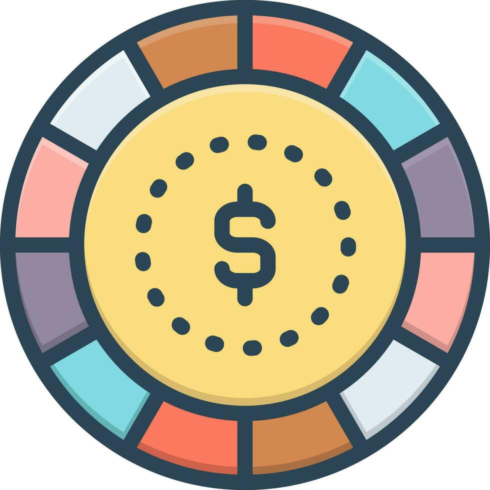 color icon for bet vector