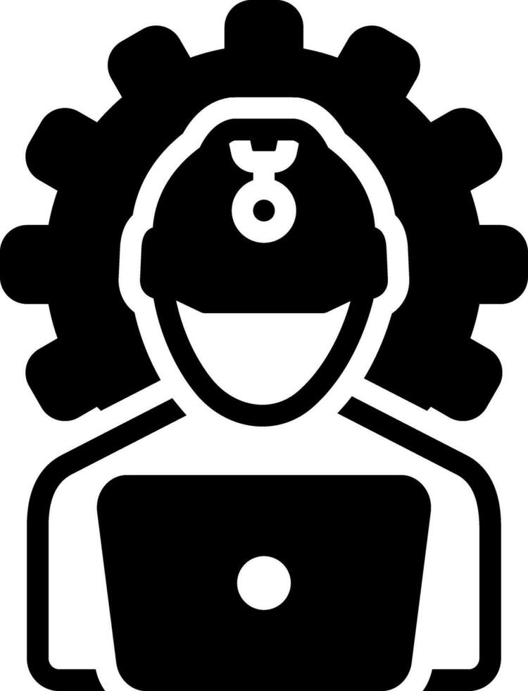solid icon for engineering vector