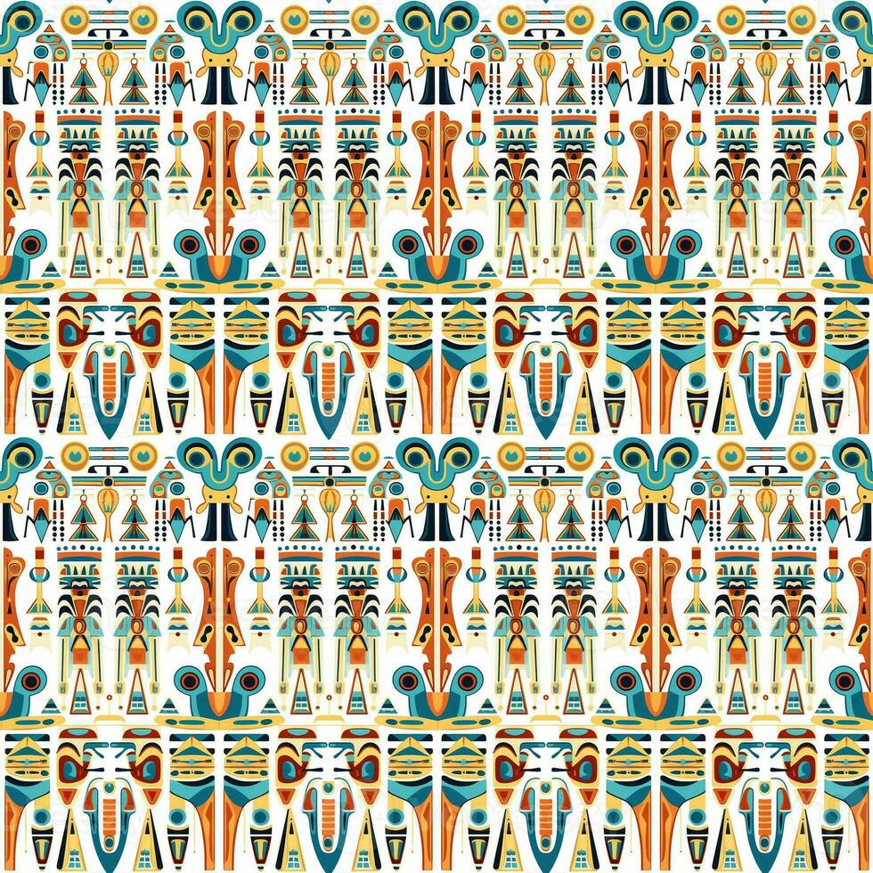 seamless Pattern with lines of ancient Egypt photo