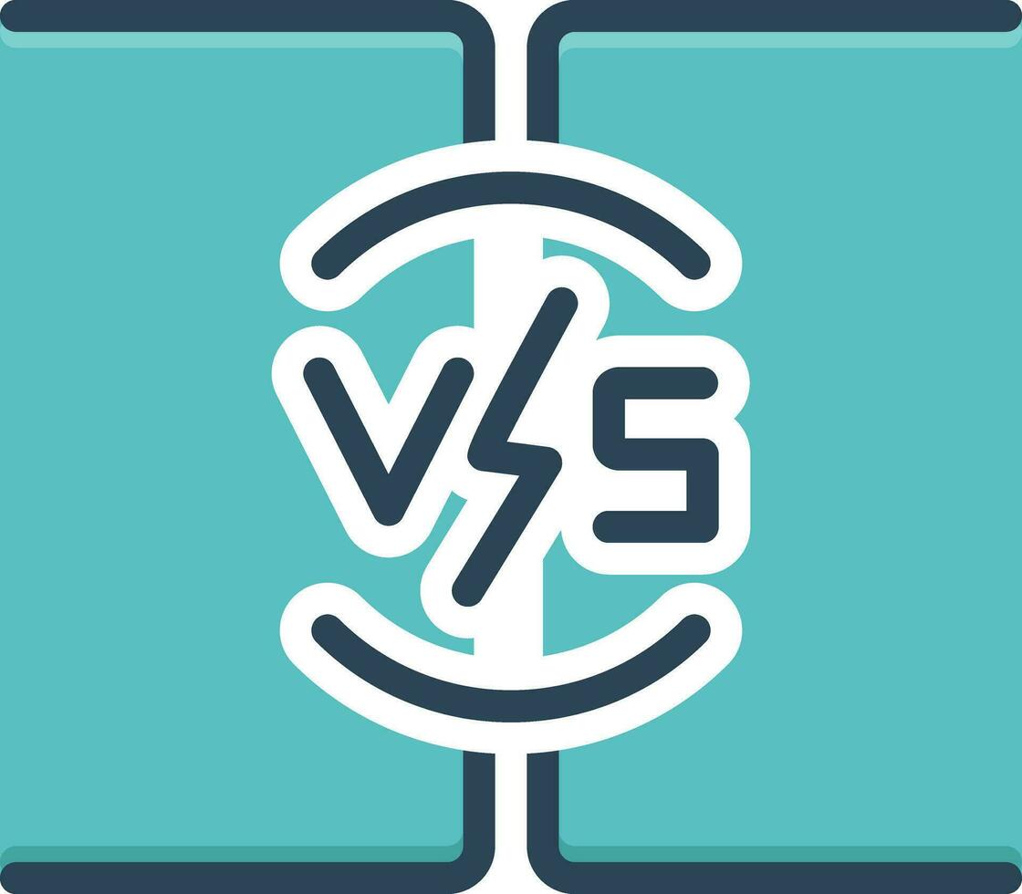 color icon for vs vector