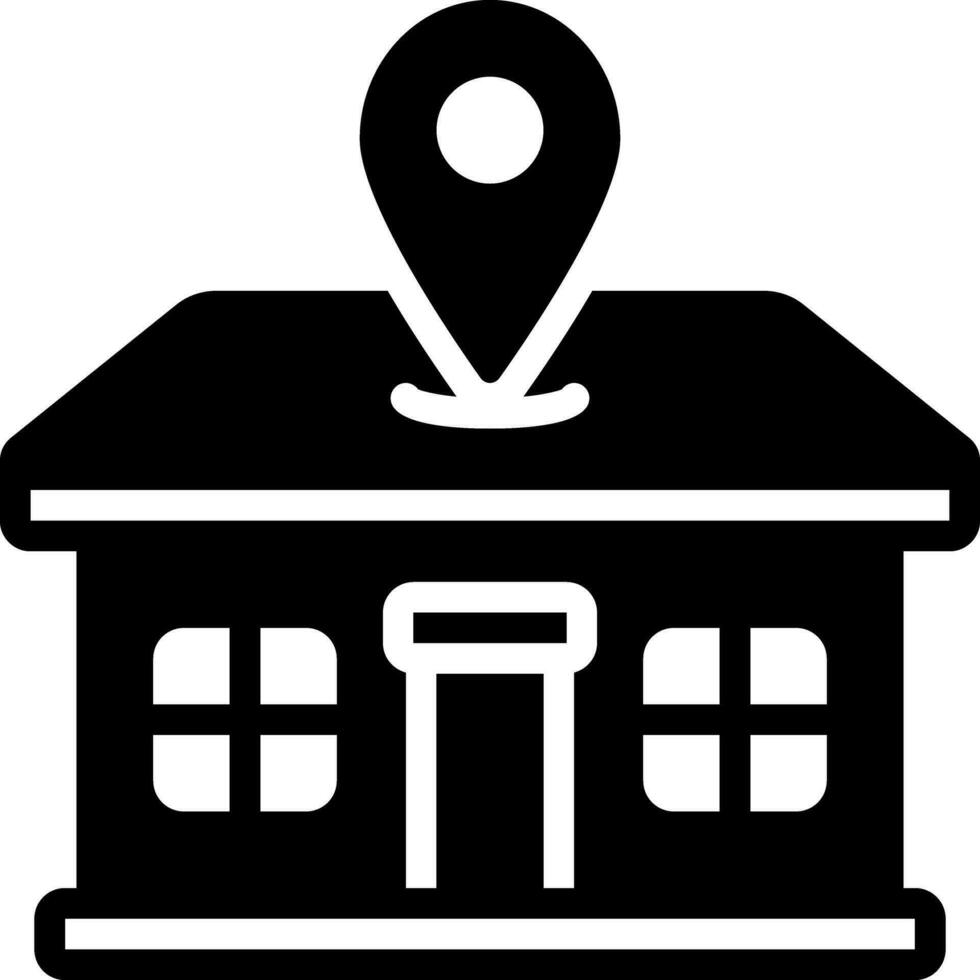 solid icon for address vector