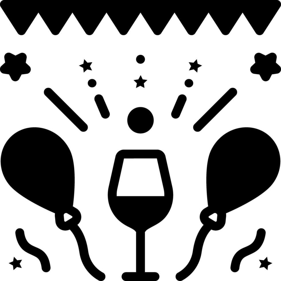 solid icon for celebration vector