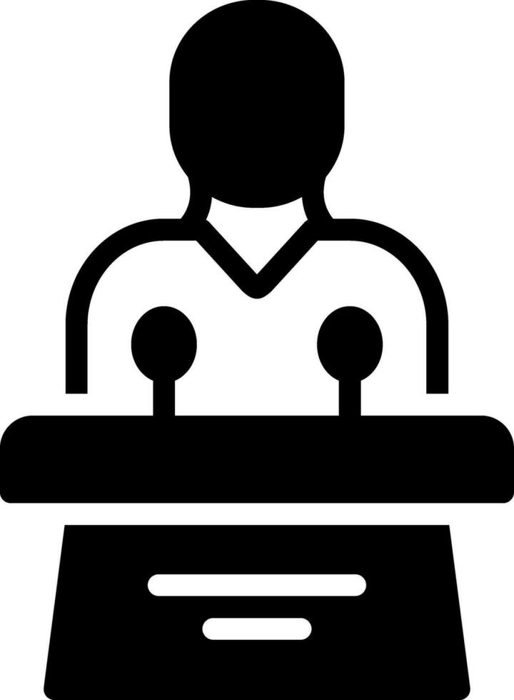 solid icon for democratic vector