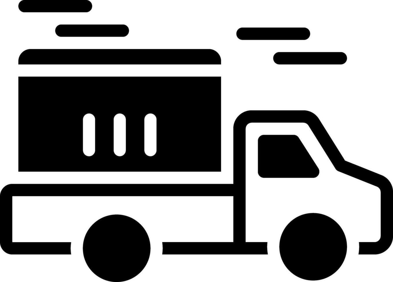 solid icon for delivery vector