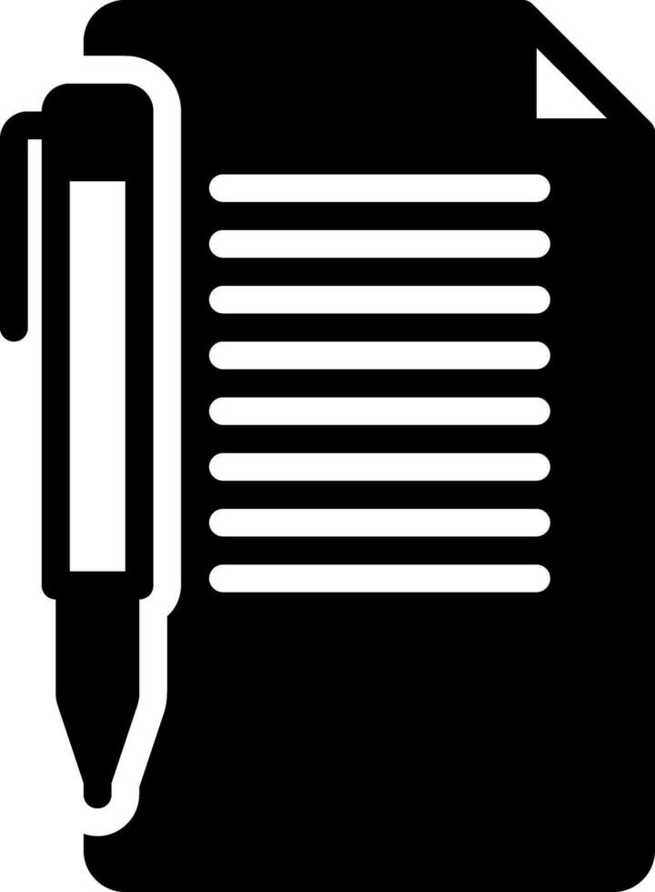 solid icon for note vector