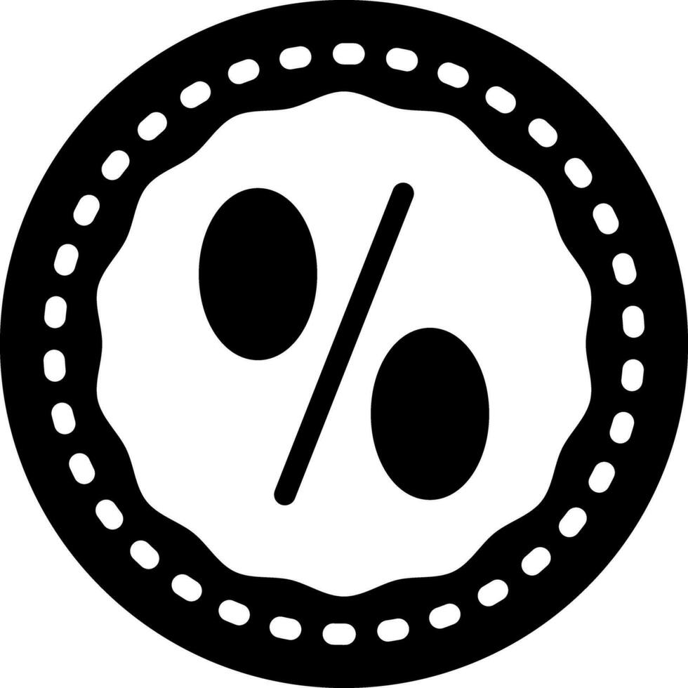 solid icon for percentage vector