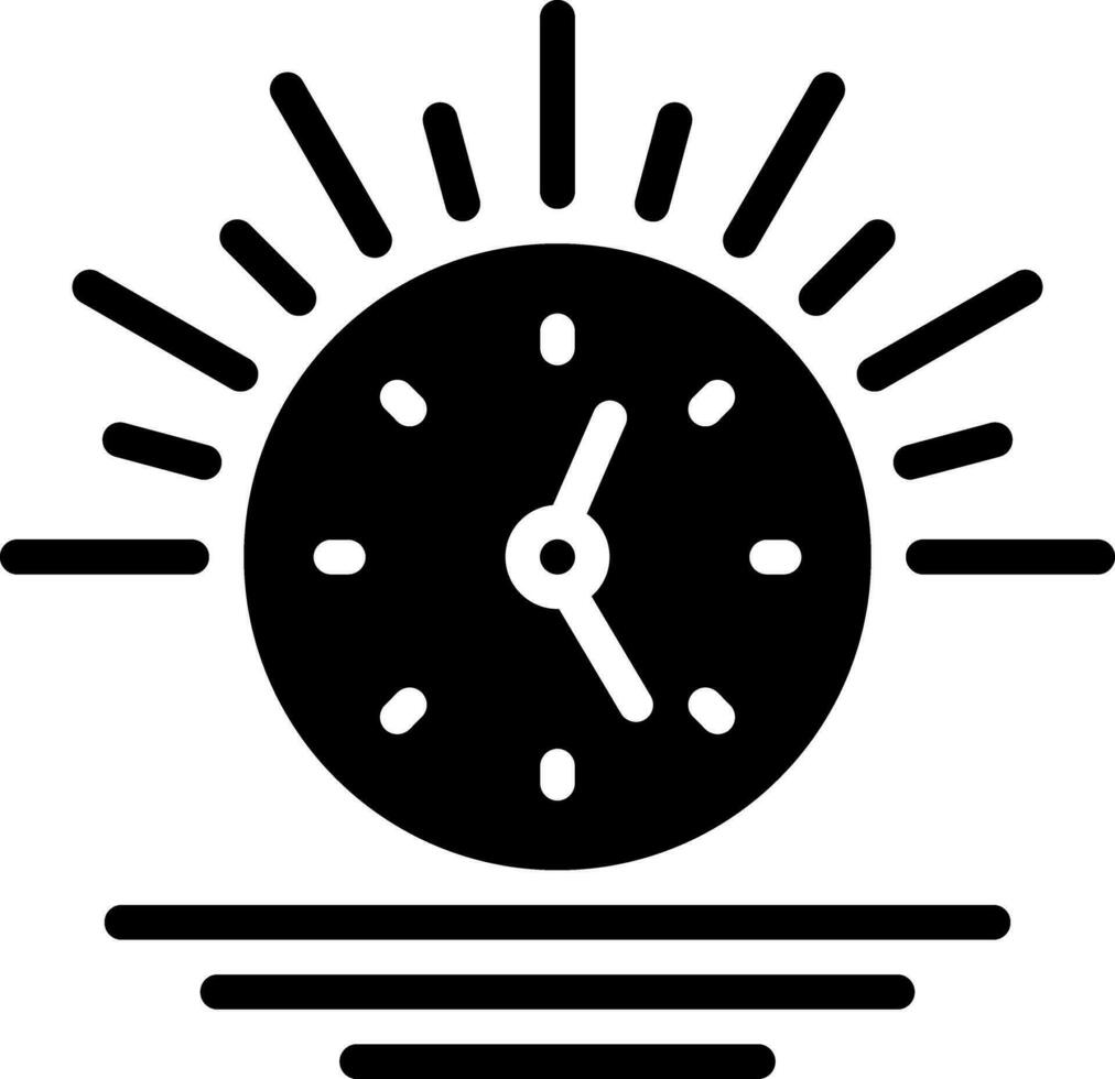 sólido icono para tarde vector