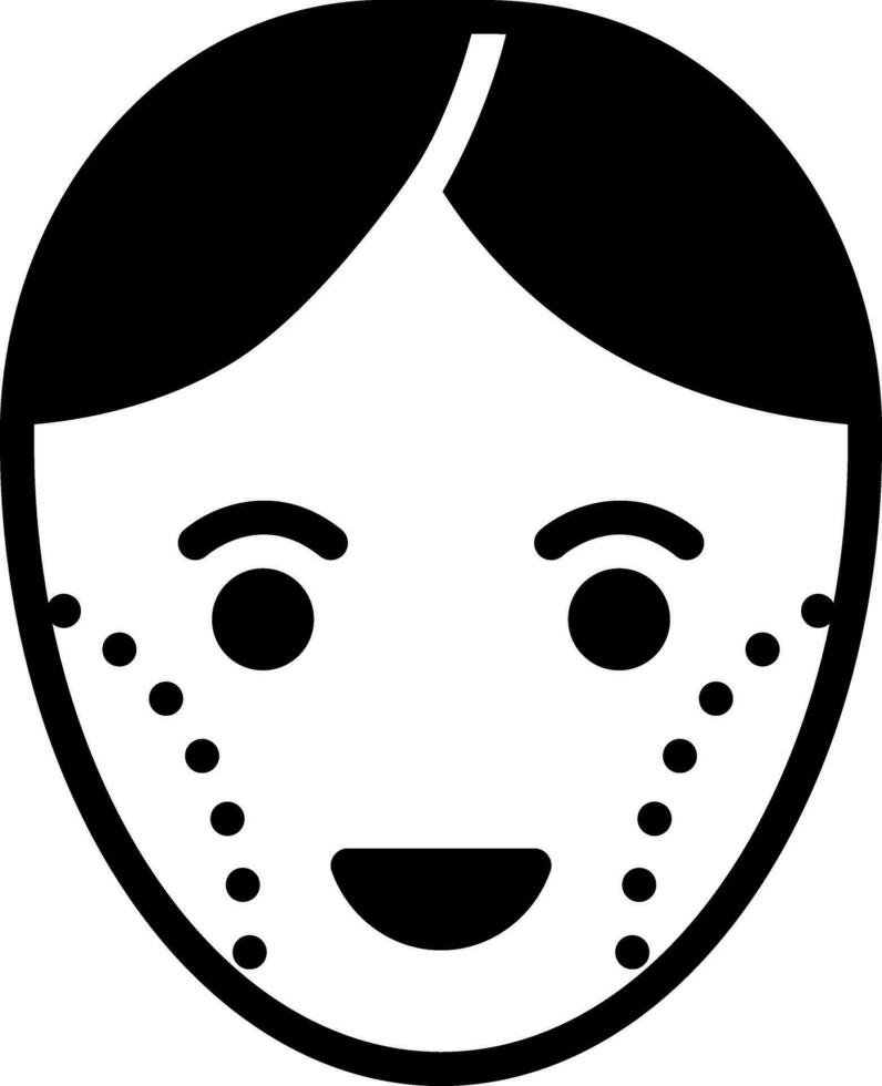 solid icon for cheek vector