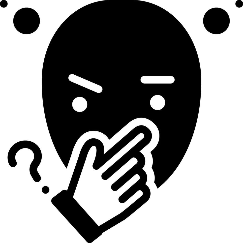solid icon for seriously vector