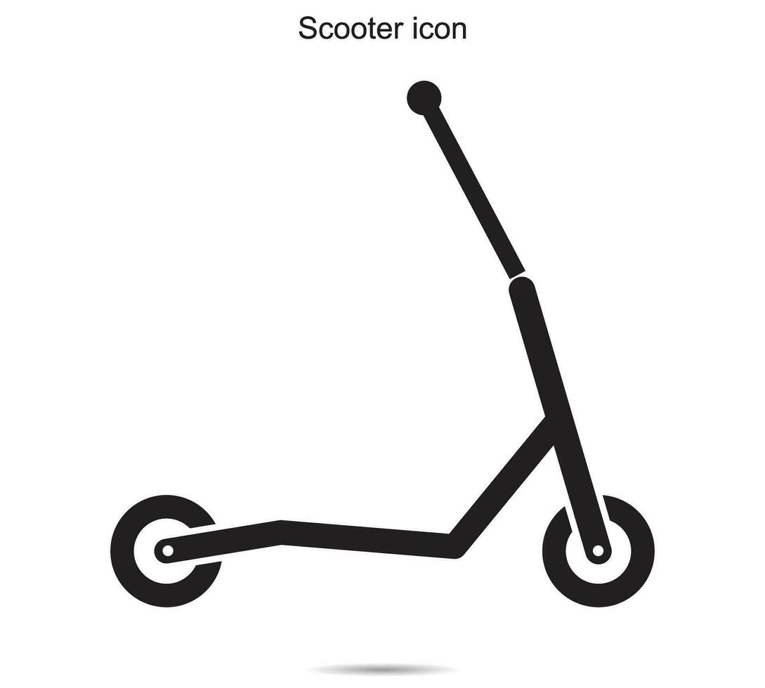 scooter sencillo icono, vector ilustración.