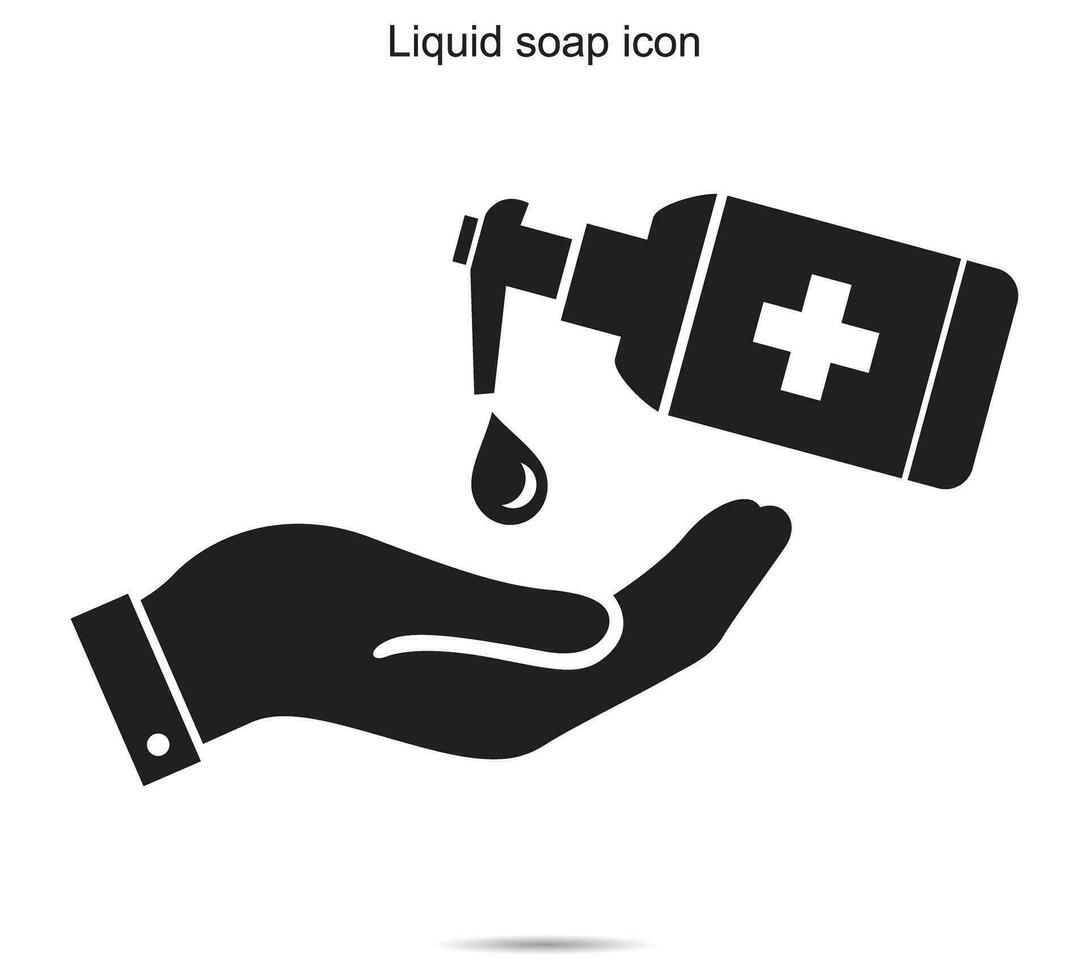 Liquid soap icon, vector illustration.