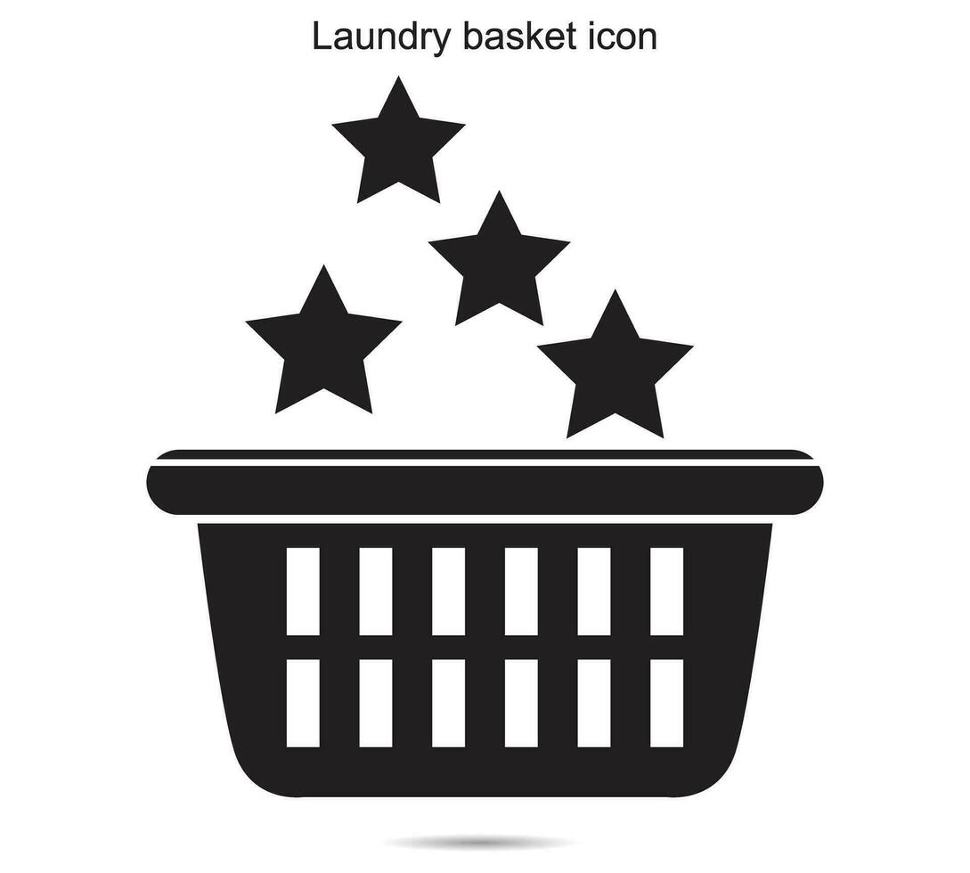 Laundry basket icon, vector illustration.