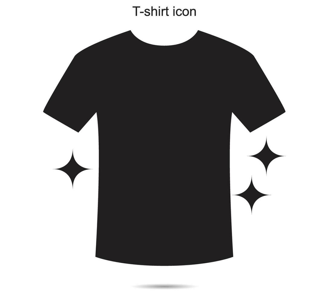 T-shirt icon, vector illustration.