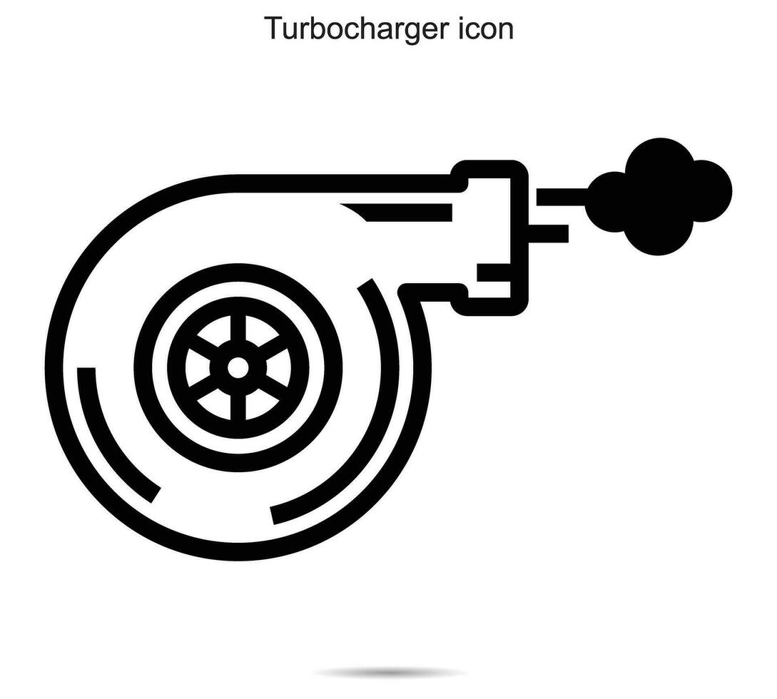 turbocompresor icono, vector ilustración.