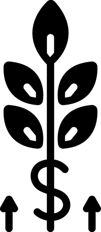 solid icon for grow vector