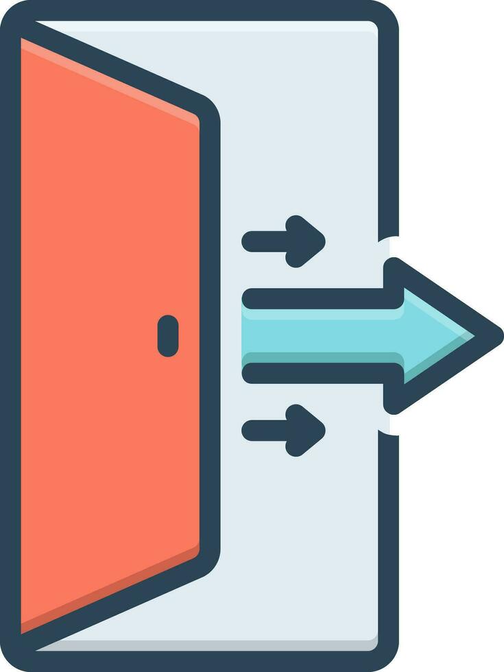 color icon for out vector
