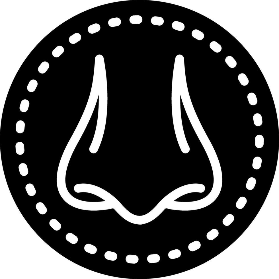 solid icon for nose vector