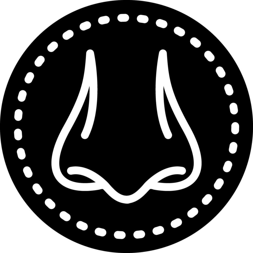 solid icon for nose vector