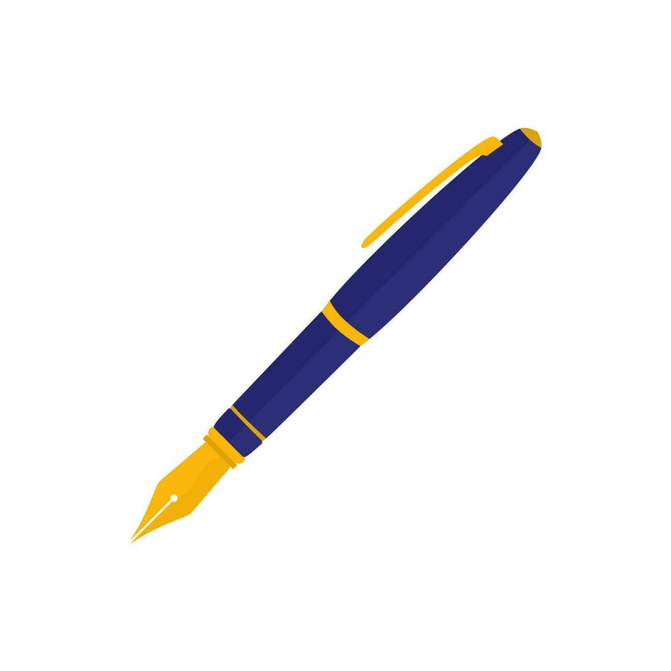 tinta bolígrafo vistoso plano elemento para literatura día internacional educación vector