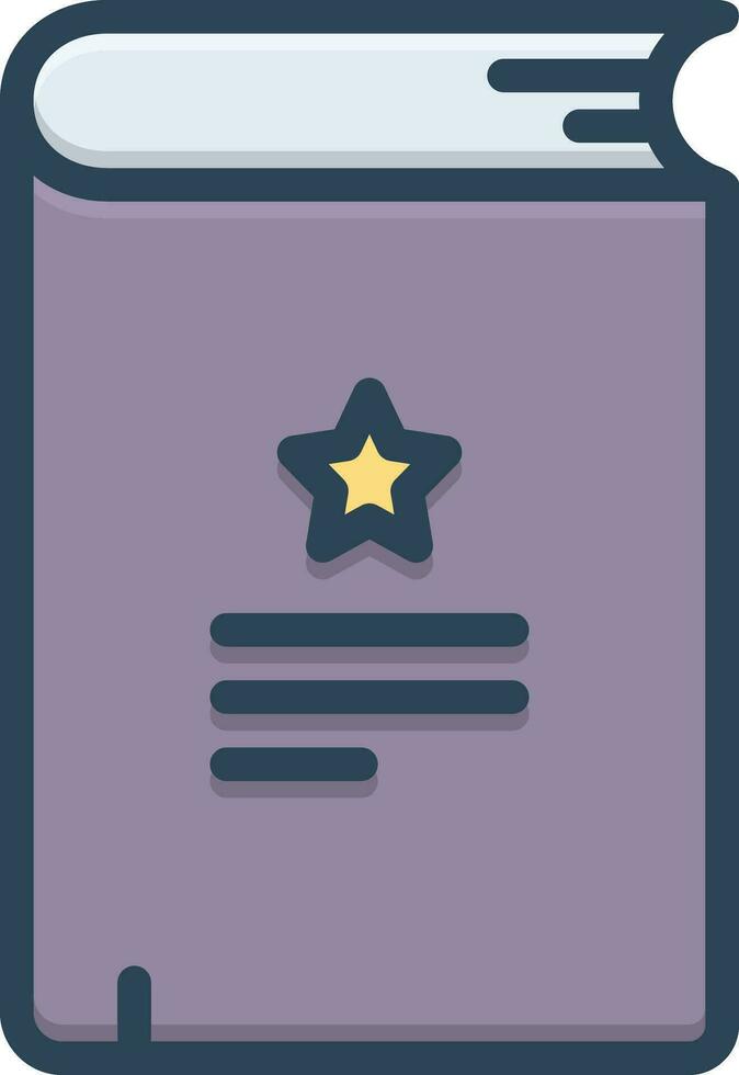 color icon for novel vector