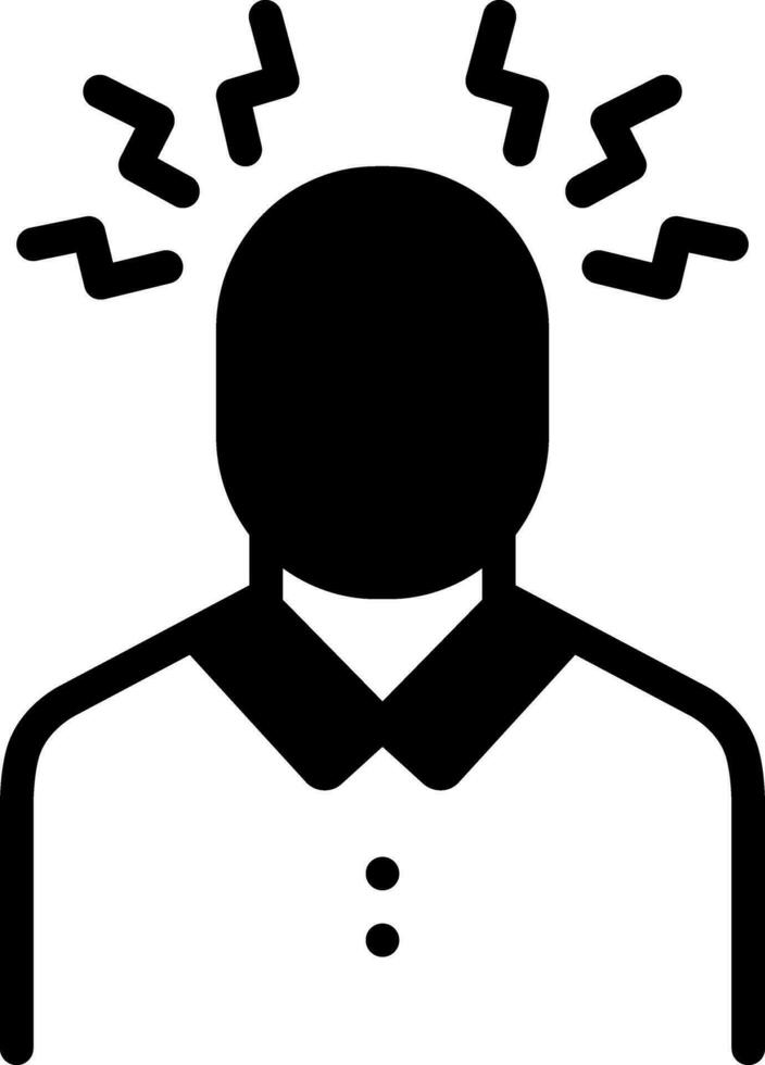 solid icon for depression vector
