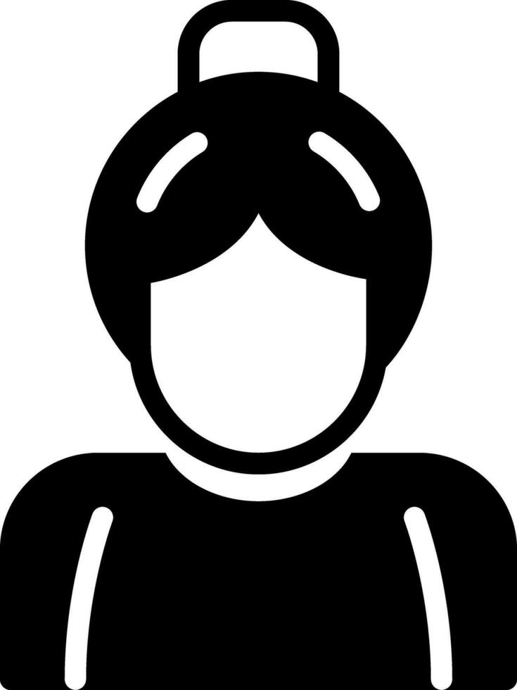 solid icon for wife vector