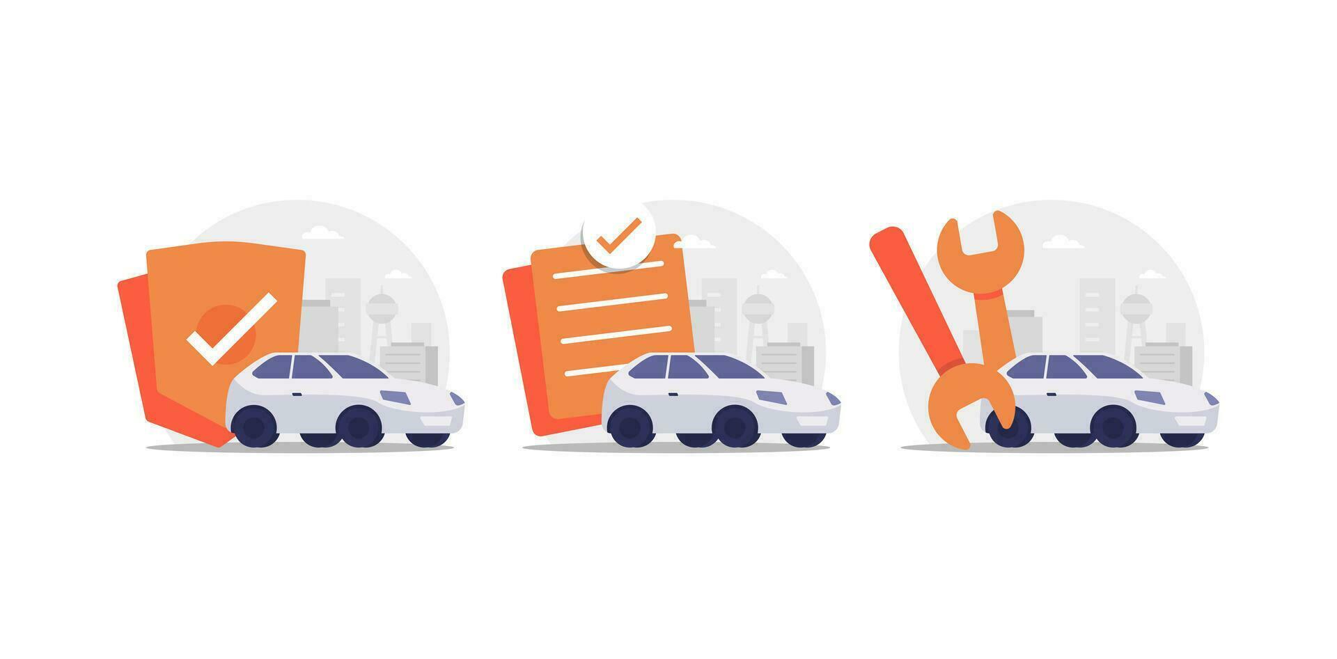 emblema de auto partes y reparar Servicio aislado en blanco antecedentes vector