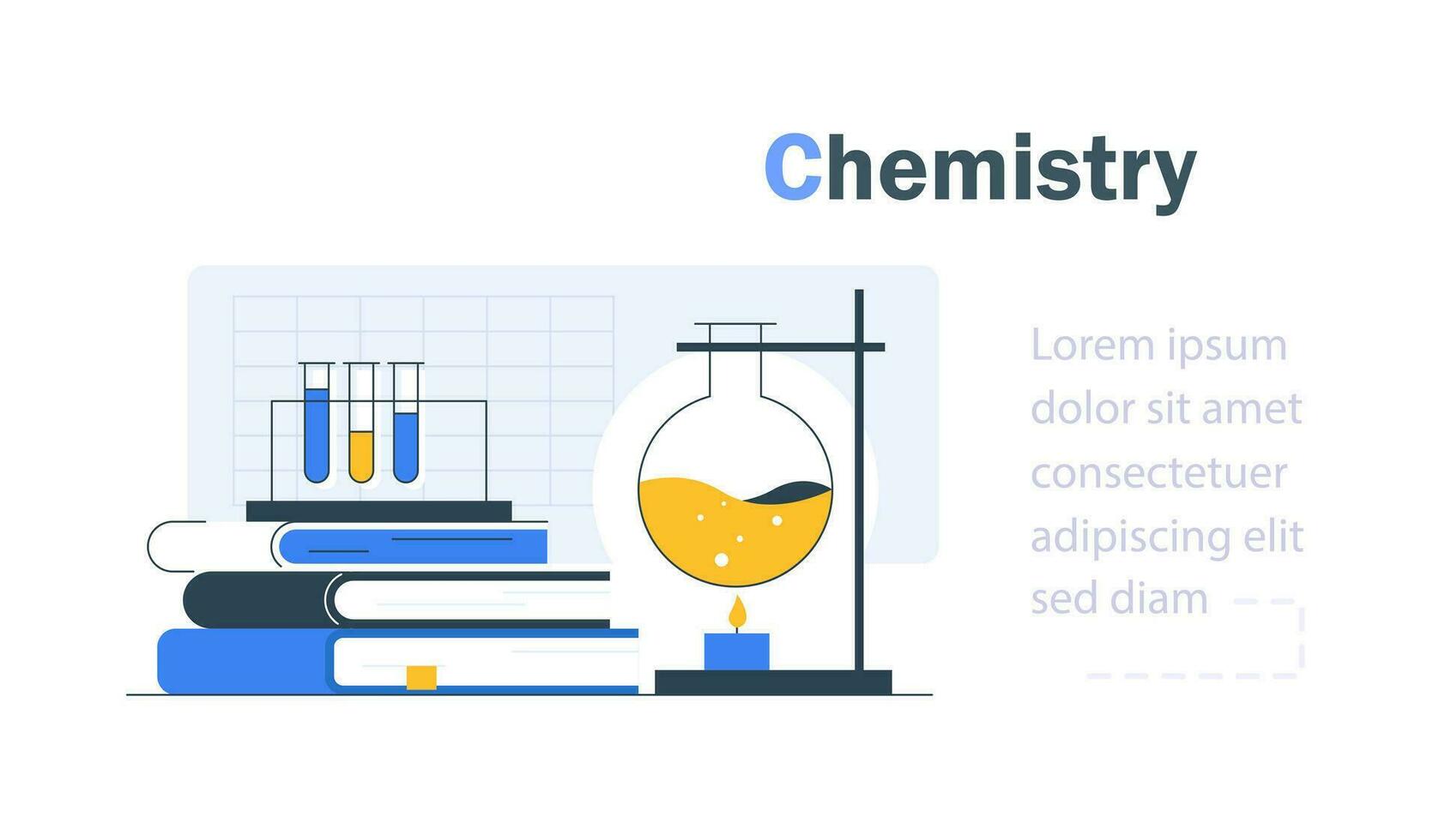 Medical Laboratory Conceptual,Chemistry tubes. Reasearch, testing,clinique, studies in chemistry, physics, biology Online page template vector