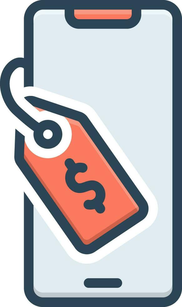 color  icon for sell vector